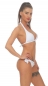 Preview: Neckholder-Bikini mit süssen Flecht-Bordüren in weiß