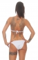 Preview: Neckholder-Bikini mit süssen Flecht-Bordüren in weiß