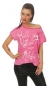 Preview: Legeres Oversize Shirt im Patchwork-Design - pink