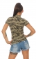 Preview: Modernes Camouflage Shirt mit Choker