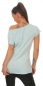 Preview: Meliertes Used-Longshirt mit Stern-Beflockung - angelblue