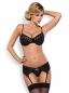 Preview: Verführerisches Set mit Polka Dots Design - schwarz
