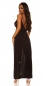 Preview: Sexy Trägerkleid mit Wickel-Ausschnitt - schwarz