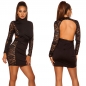 Preview: Elegantes Spitzen-Minikleid mit tiefen Rückenausschnitt - schwarz