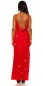 Preview: Sexy Trägerkleid mit Wickel-Ausschnitt - rot