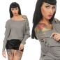 Preview: Oversize Rippstrick-Pullover mit Flecht-Verzierung - stone