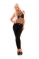 Preview: Elegante Treggings mit Schmuckbund in schwarz