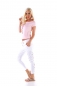 Preview: Tailliertes Shirt mit zweifarbigen Schrift-Print - rosa