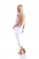 Preview: Figurbetontes Shirt mit XXL Schrift-Print - stone