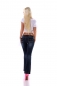 Preview: Moderne Flare Cut Bootcut Jeans mit Used-Effekten - dark blue