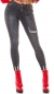 Preview: High Waist Skinny Jeans mit Vintage-Effekten in dark grey