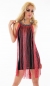 Preview: Charleston-Minikleid mit glitzernder Fransen-Verzierung in schwarz/rot