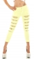 Preview: Sommerliche Röhrenjeans im Destroyed-Look - neongelb
