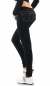Preview: Sexy Slim Fit Skinny Jeans mit Schleifen-Verzierung in schwarz