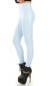 Preview: Modische Thermo-Leggings im sexy Wetlook - babyblau