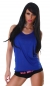 Preview: Lässiges Melange Loose Ringertop in blau