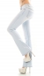 Preview: Middle Waist Bootcut-Jeans in heller Waschung - light blue