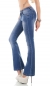 Preview: Damen Slim Fit Bootcut-Jeans mit sexy Push-Up-Effekt in light blue