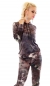 Preview: Schöner Nicki-Anzug im Batik-Look - aubergine