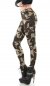 Preview: Figurbetonte Skinny-Jeans im Cargo-Design - camouflage grün
