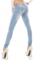 Preview: Sexy Middle Waist Push Up Jeans in light blue