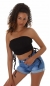 Preview: Sexy Jeans Shorts mit Push Up Effekt in blau
