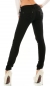 Preview: Sexy Skinny Jeans mit Schleifen-Applikation in schwarz