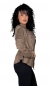 Preview: Taillierte Jeansjacke im Vintage-Look mit Tunnelzug-Bändchen - sand