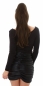 Preview: Modischer Feinripp-Pullover mit V-Ausschnitt in schwarz