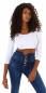 Preview: Figurbetonte High Waist Jeans mit Knopfleiste - blue washed