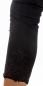 Preview: 7/8 Highwaist-Jeans mit Spitzen-Verzierung - schwarz
