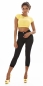 Preview: 7/8 Highwaist-Jeans mit Spitzen-Verzierung - schwarz