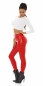 Preview: Sexy High Waist Wetlook Hose mit Zipper in rot