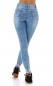 Preview: High Waist Slim Fit Skinny-Jeans im sexy Destroyed-Look - blue washed