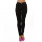 Preview: High Waist Skinny-Jeans im Crinkle-Parteien - schwarz