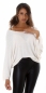 Preview: Oversize Pullover mit V-Ausschnitt in beige