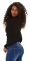 Preview: Figurbetonter Basic Rollkragen Pullover in schwarz
