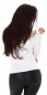 Preview: Modischer Rippstrick Rollkragen Pullover in creme