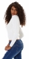 Preview: Figurbetonter Basic Rollkragen Pullover in creme