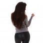 Preview: Modischer Rippstrick Rollkragen Pullover in silver