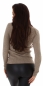 Preview: Modischer Rippstrick Rollkragen Pullover in cappuccino