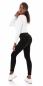 Preview: Figurbetonte Push Up Skinny Jeans - schwarz