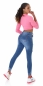 Preview: Sexy Push Up Jeans im Destroyed-Look - dark blue washed