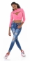 Preview: Sexy Push Up Jeans im Destroyed-Look - dark blue washed
