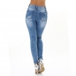Preview: Moderne Push Up Jeans im aktuellen Wasch-Effekten - blue washed