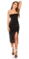 Preview: Elegantes Bandeau-Kleid mit Lurex-Effekten - schwarz