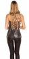 Preview: Trägerloses Party-Top mit Metallic-Effekten - silber