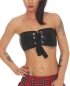 Preview: Sexy Bandeau-Top mit Zierschnürung - schwarz