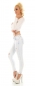Preview: Sexy Skinny Jeans im Vintage-Look - ice blue