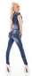 Preview: Overall mit Nieten-Verzierung und Knopfleiste in blue washed